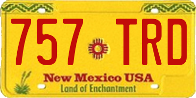 NM license plate 757TRD