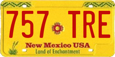 NM license plate 757TRE