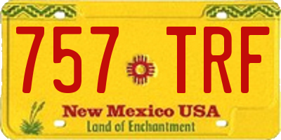 NM license plate 757TRF
