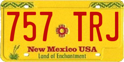 NM license plate 757TRJ