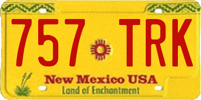 NM license plate 757TRK