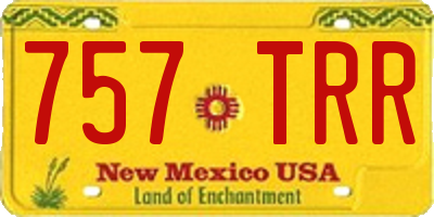 NM license plate 757TRR