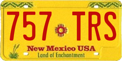 NM license plate 757TRS