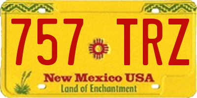 NM license plate 757TRZ