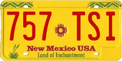 NM license plate 757TSI