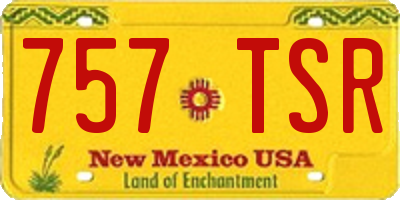 NM license plate 757TSR