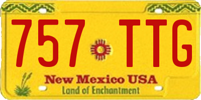 NM license plate 757TTG