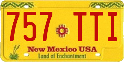 NM license plate 757TTI