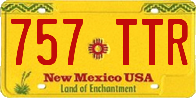 NM license plate 757TTR