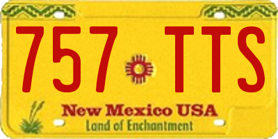 NM license plate 757TTS