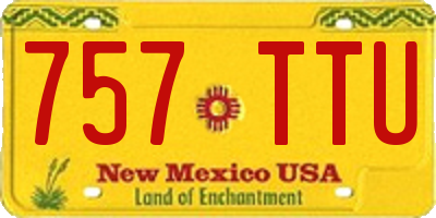 NM license plate 757TTU