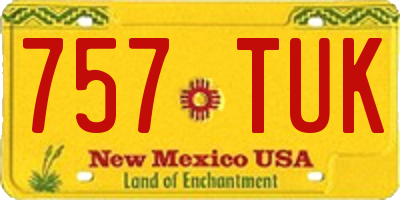 NM license plate 757TUK