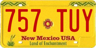 NM license plate 757TUY