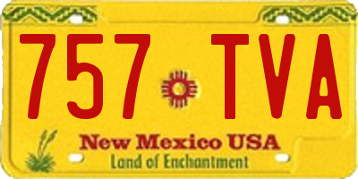NM license plate 757TVA