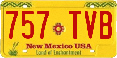 NM license plate 757TVB