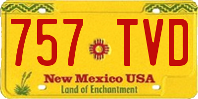 NM license plate 757TVD