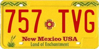NM license plate 757TVG