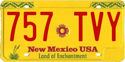 NM license plate 757TVY