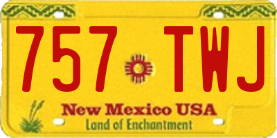 NM license plate 757TWJ