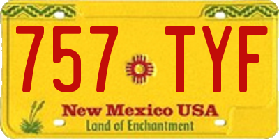 NM license plate 757TYF