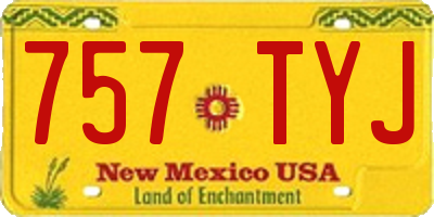 NM license plate 757TYJ