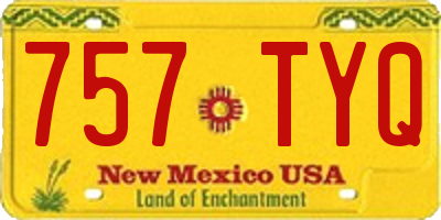 NM license plate 757TYQ