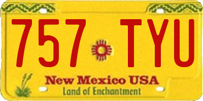 NM license plate 757TYU