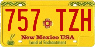 NM license plate 757TZH