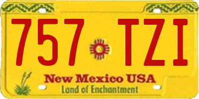 NM license plate 757TZI