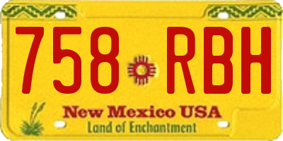 NM license plate 758RBH