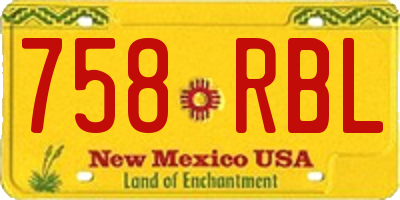 NM license plate 758RBL