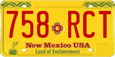 NM license plate 758RCT