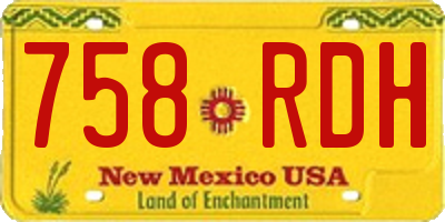 NM license plate 758RDH
