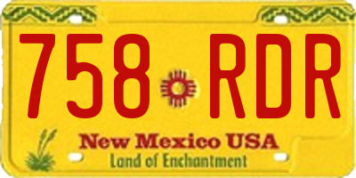 NM license plate 758RDR