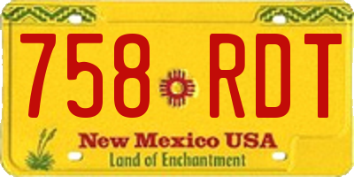 NM license plate 758RDT