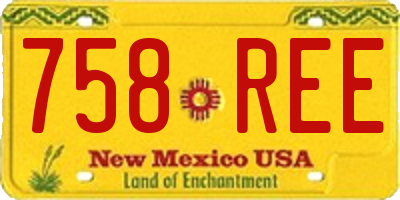 NM license plate 758REE