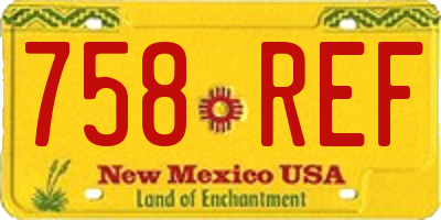 NM license plate 758REF