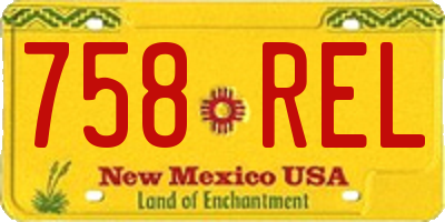 NM license plate 758REL