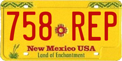 NM license plate 758REP