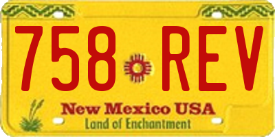NM license plate 758REV