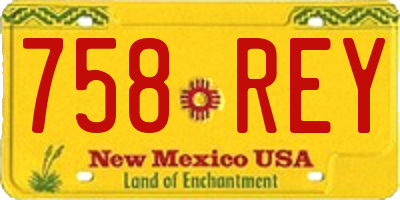 NM license plate 758REY