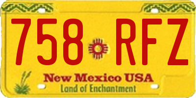 NM license plate 758RFZ