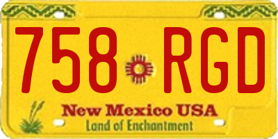 NM license plate 758RGD
