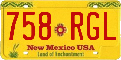 NM license plate 758RGL