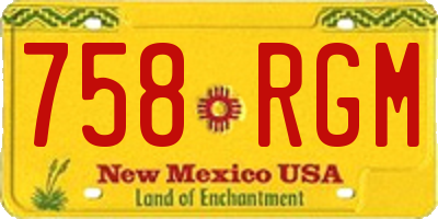 NM license plate 758RGM