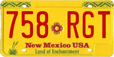 NM license plate 758RGT