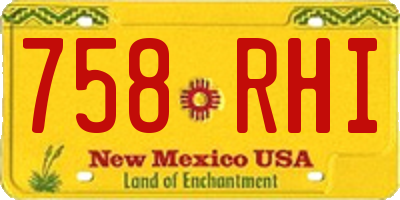 NM license plate 758RHI