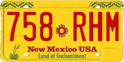 NM license plate 758RHM