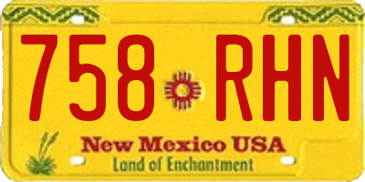 NM license plate 758RHN