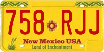 NM license plate 758RJJ